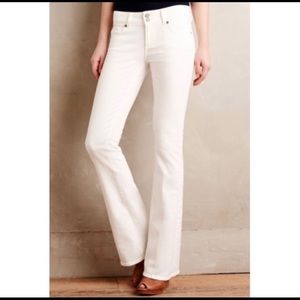 Paige Hidden Hills Flare Jeans White Bootcut Pants